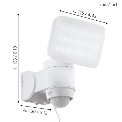 Eglo - LED Solar wall light with sensor LED/3,7V IP44