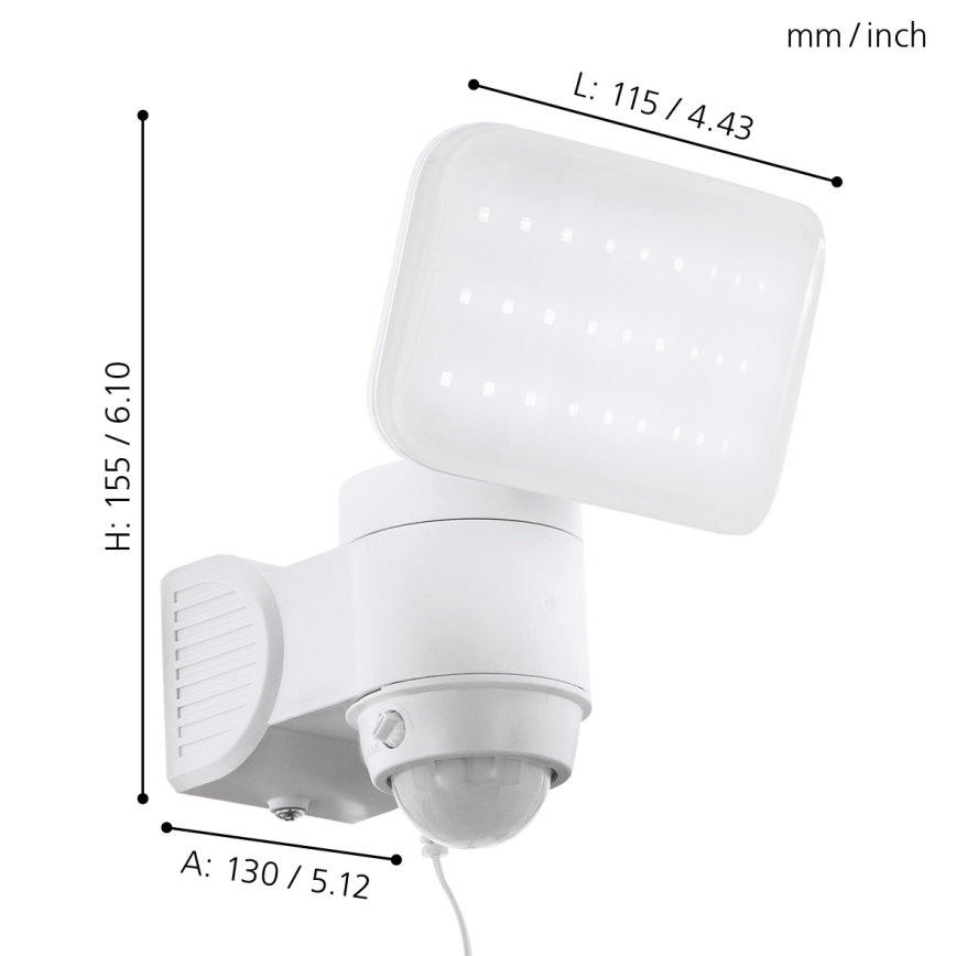 Eglo - LED Solar wall light with sensor LED/3,7V IP44