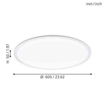 Eglo - LED Dimmable ceiling light LED/30W/230V + remote control