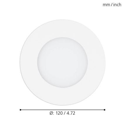 Eglo - LED Dimmable recessed light LED/5W/230V + remote control