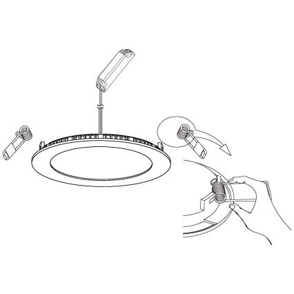 Eglo - LED Dimmable recessed light LED/5W/230V + remote control