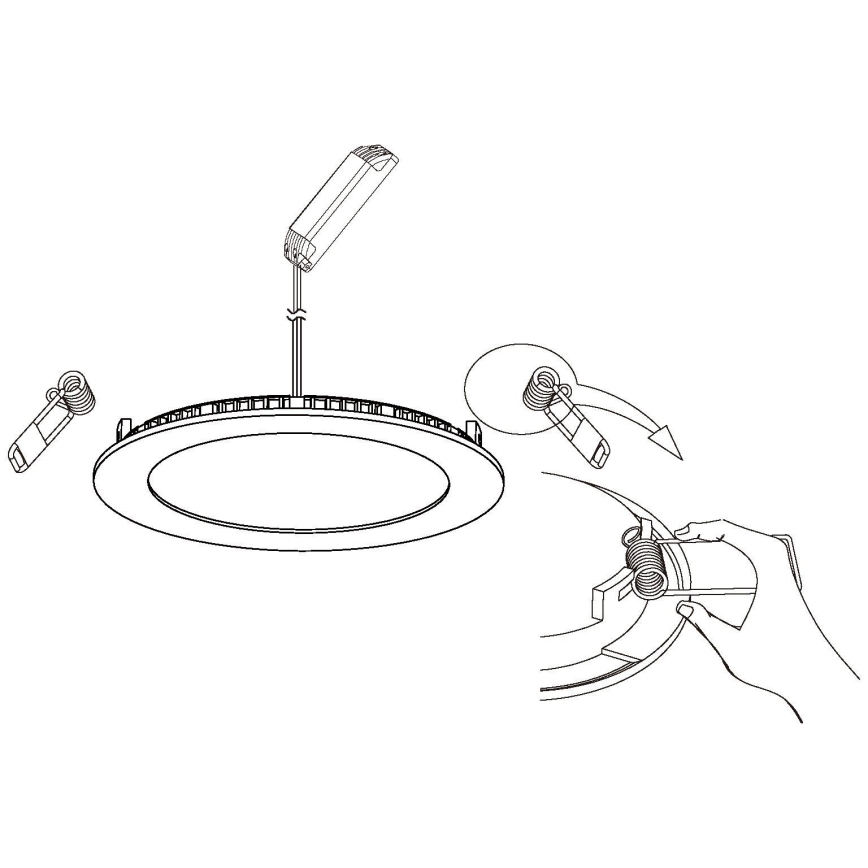Eglo - LED Dimmable recessed light LED/5W/230V + remote control