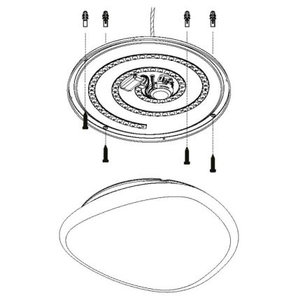 Eglo - LED Dimmable ceiling light LED/36W/230V + remote control