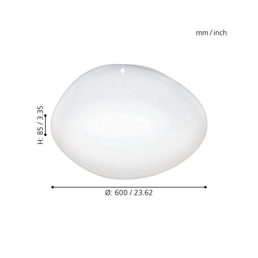 Eglo - Dimmable LED ceiling light LED/36W/230V Ø 60 cm + remote control