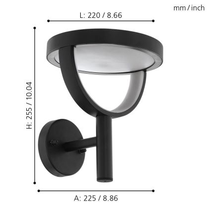 Eglo 98234 - LED Outdoor wall light FRANCARI-C LED/15W/230V IP44