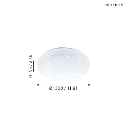 Eglo - LED Dimmable bathroom light LED/12W/230V IP44 + remote control