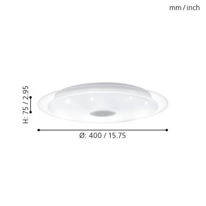 Eglo - LED Dimmable ceiling light LED/24W/230V + remote control
