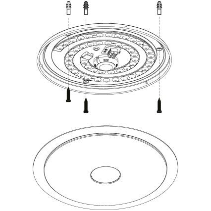 Eglo - LED Dimmable ceiling light LED/24W/230V + remote control