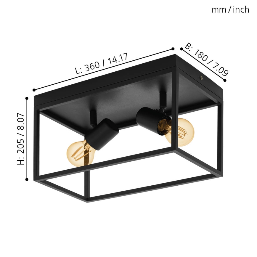 Eglo - Ceiling light 2xE27/40W/230V