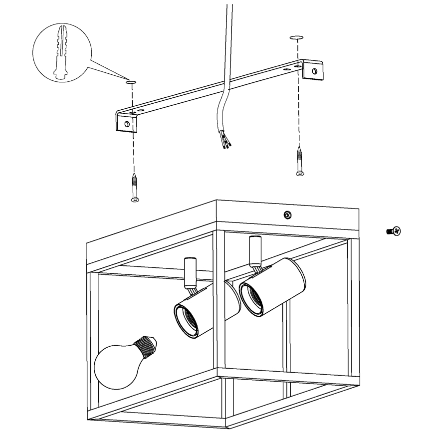 Eglo - Ceiling light 2xE27/40W/230V