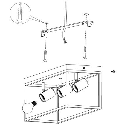 Eglo - Ceiling light 3xE27/40W/230V