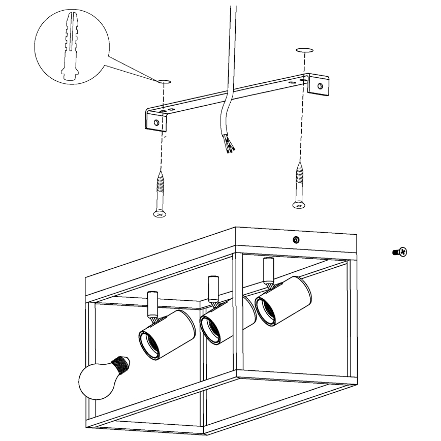Eglo - Ceiling light 3xE27/40W/230V
