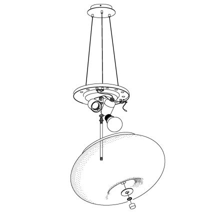 Eglo - LED RGB Dimmable chandelier on a string OPTICA-C LED/21W/230V d. 37,5 cm