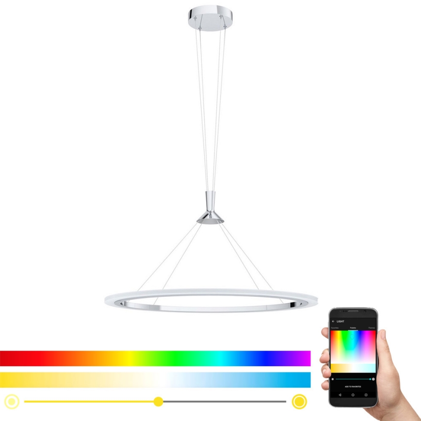 Eglo 98427 - LED RGB dimmable cable-suspended pendant HORNITOS-C LED/37W/230V + remote control