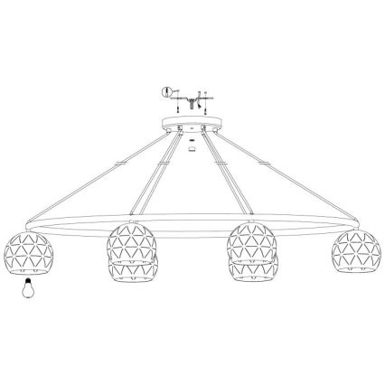 Eglo - Chandelier on a string 6xE14/40W/230V