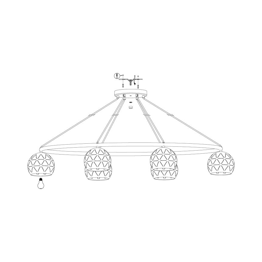 Eglo - Chandelier on a string 6xE14/40W/230V