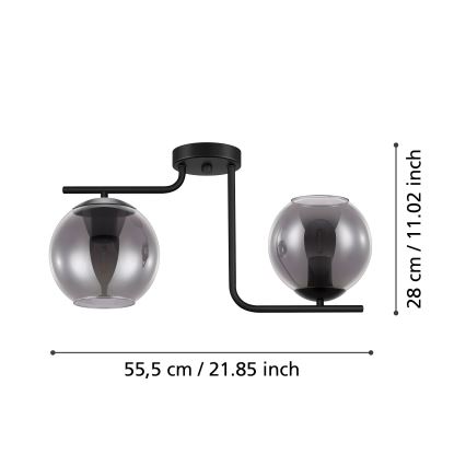 Eglo - Surface-mounted chandelier 2xE27/28W/230V