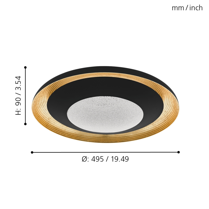Eglo - LED Dimmable ceiling light LED/24,5W/230V + remote control