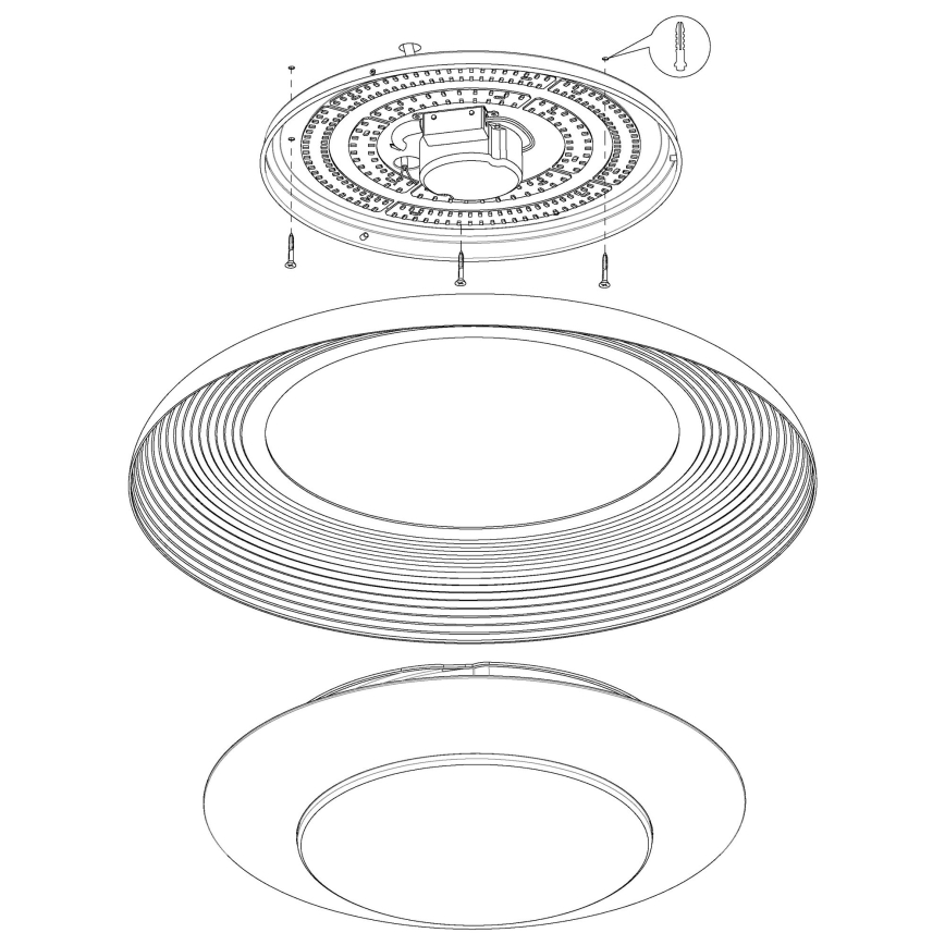 Eglo - LED Dimmable ceiling light LED/24,5W/230V + remote control