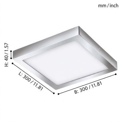 Eglo - RGBW LED Dimmable Ceiling Light FUEVA-C LED/21W/230V Bluetooth IP44 30x30 cm