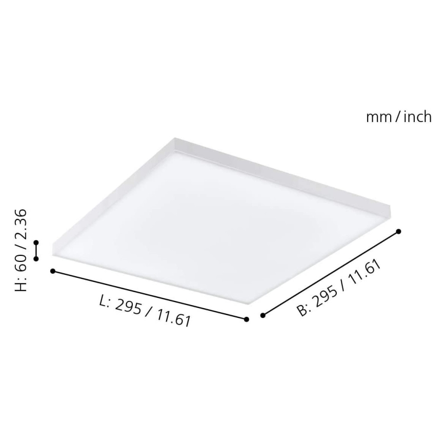Eglo - LED RGB Dimmable ceiling light TURCONA-C LED/15W/230V + remote control