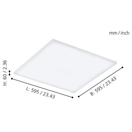 Eglo - LED RGB Dimming ceiling light TURCONA-C LED/30W/230V + RC