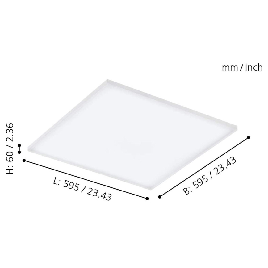 Eglo - LED RGB Dimming ceiling light TURCONA-C LED/30W/230V + RC