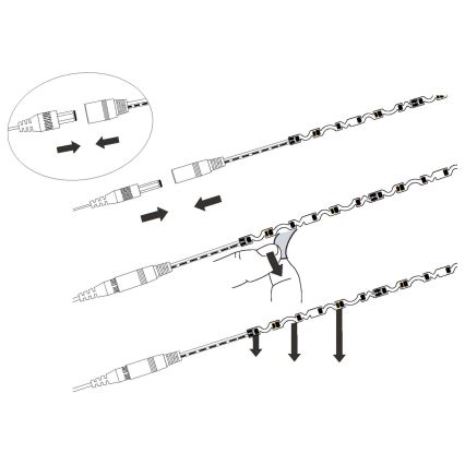 Eglo - LED Strip LED/9,6W/230V/24V 2m