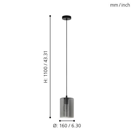 Eglo - Chandelier on a string 1xE27/40W/230V