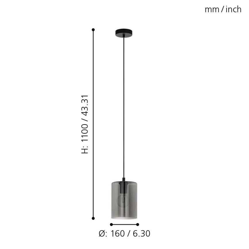 Eglo - Chandelier on a string 1xE27/40W/230V