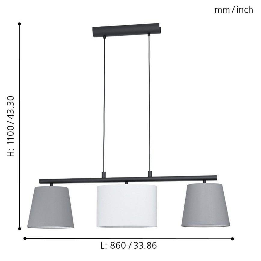 Eglo - LED pendant light on cable 3xE14/25W/230V