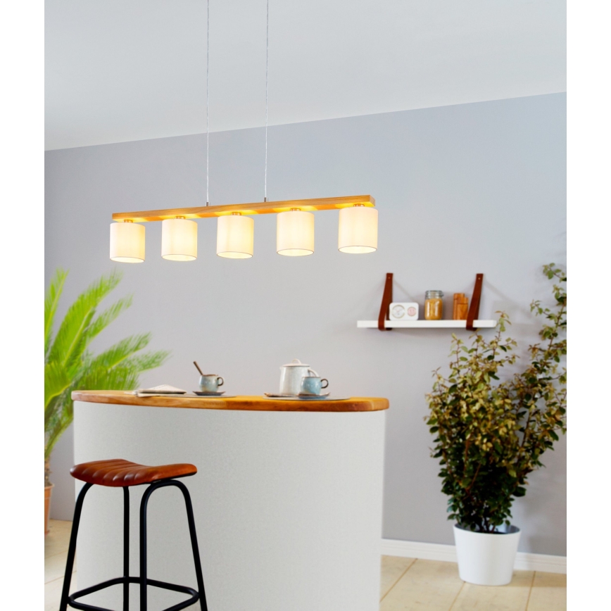 Eglo - Chandelier on a string 5xE27/28W/230V