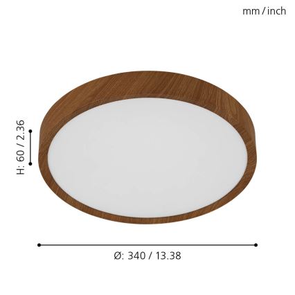 Eglo - LED Ceiling light LED/14,6W/230V