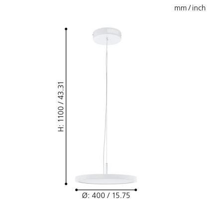 Eglo - LED RGB Dimmable chandelier on a string CERIGNOLA-C LED/21W/230V + remote control