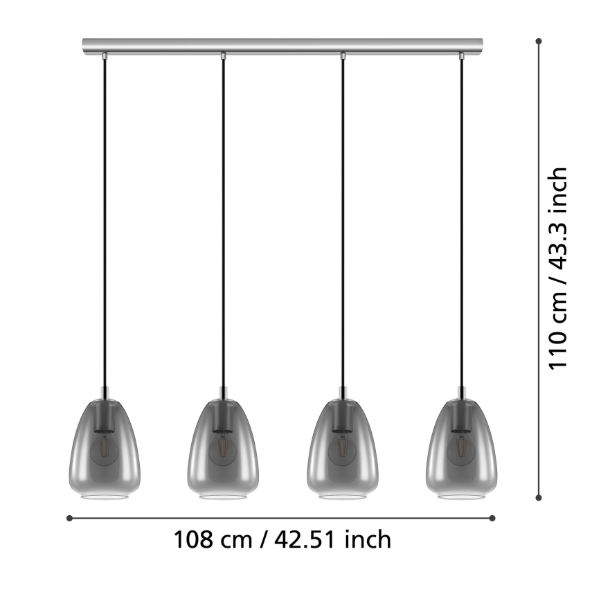 Eglo - Chandelier on a string 4xE27/40W/230V