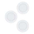 Eglo 98631 - Set of 3 FUEVA LED recessed downlights, 5W/230V, Ø 12 cm