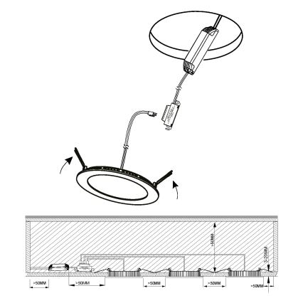 Eglo - SET 3x LED Bathroom recessed light FUEVA 1xLED/2,8W/230V IP44 shiny chrome