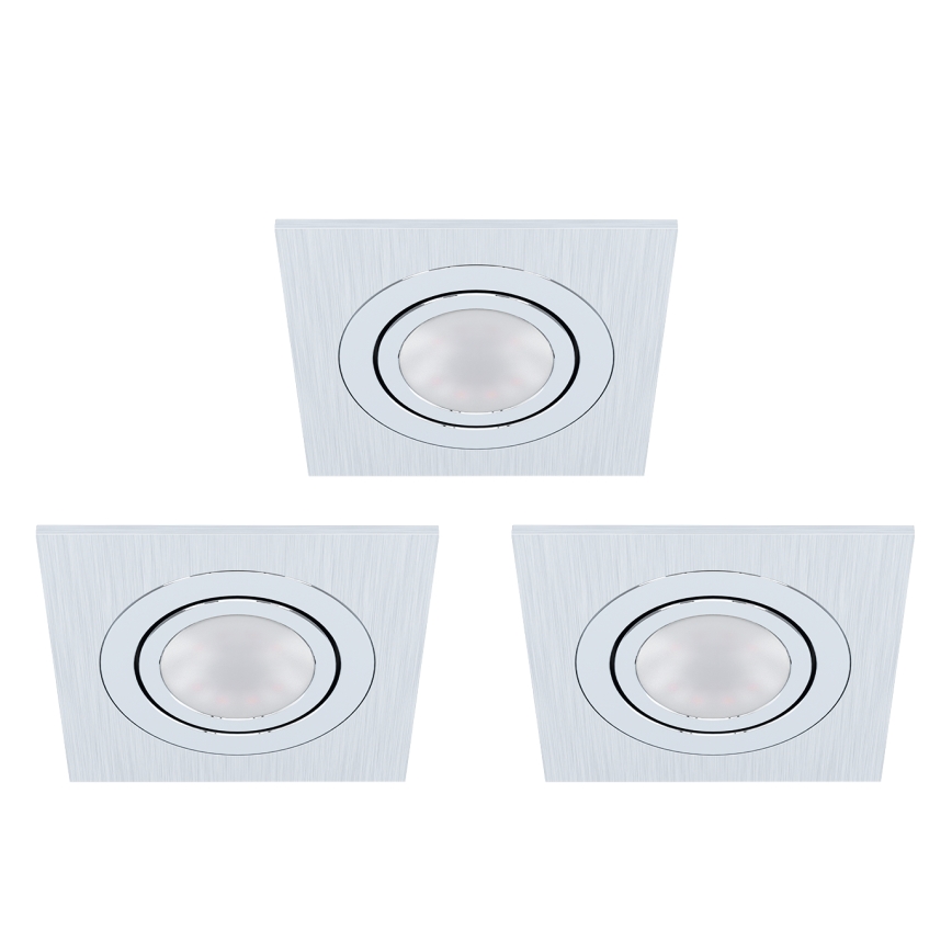 Eglo - SET 3xLED Recessed light AREITIO 3xGU10/5W/230V