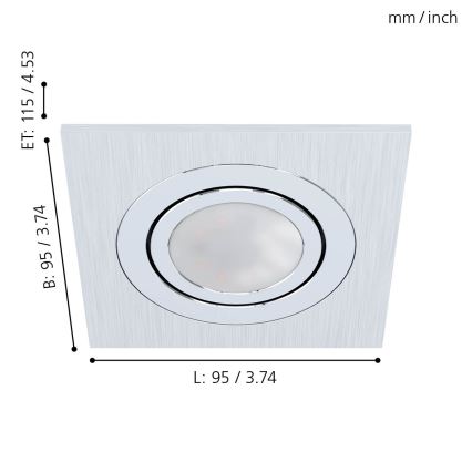 Eglo - SET 3xLED Recessed light AREITIO 3xGU10/5W/230V