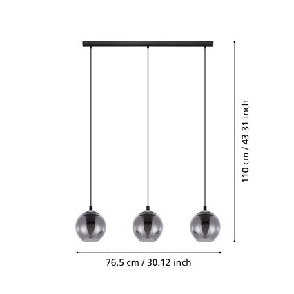 Eglo - Chandelier on a string 3xE27/40W/230V