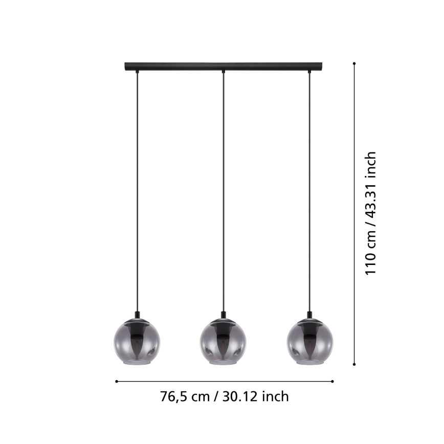 Eglo - Chandelier on a string 3xE27/40W/230V