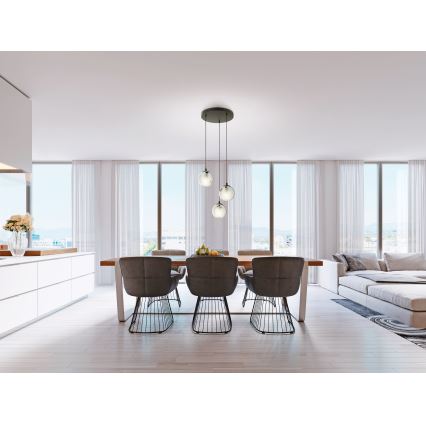 Eglo 98653 - Chandelier on a string ARISCANI 3xE27/40W/230V