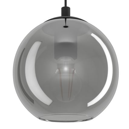 Eglo - Cable-hung chandelier 10xE27/40W/230V black/polished chrome