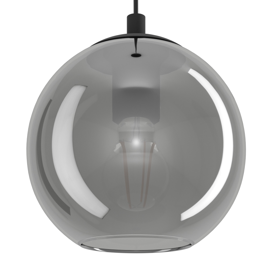 Eglo - Cable-hung chandelier 10xE27/40W/230V black/polished chrome