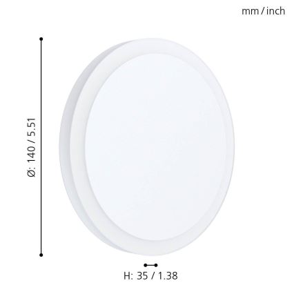 Eglo - LED Ceiling light LED/5,4W/230V