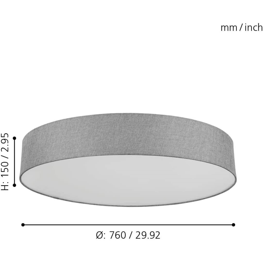 Eglo - LED RGBW Dimmable ceiling light ROMAO-C LED/45W/230V + remote control