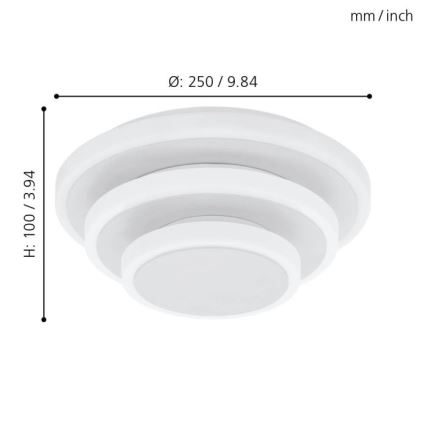Eglo - LED Ceiling light LED/11,4W/230V + LED/8,6W + LED/5,4W