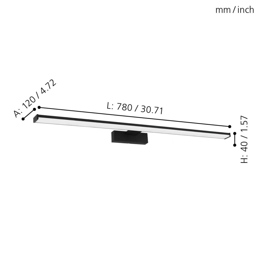 Eglo - LED Bathroom mirror lighting LED/14W/230V 4000K 78 cm IP44