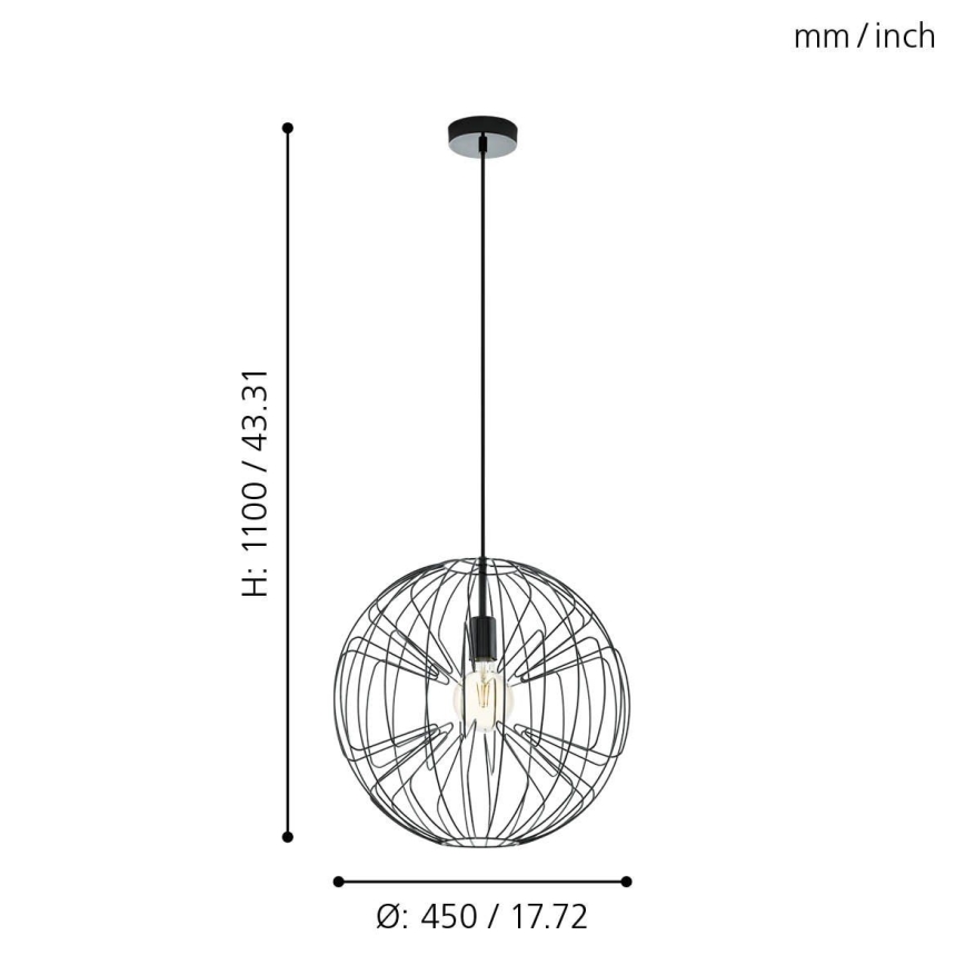 Eglo - Chandelier on a string 1xE27/60W/230V