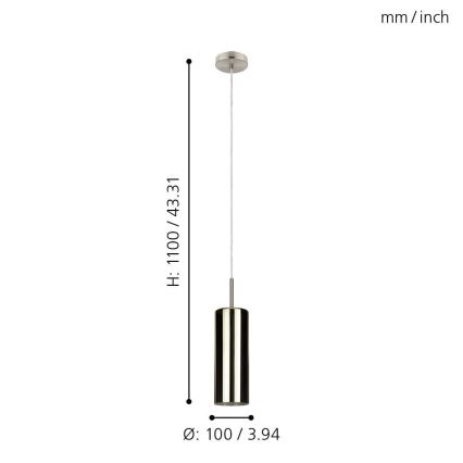 Eglo - Chandelier on a string 1xE27/15W/230V
